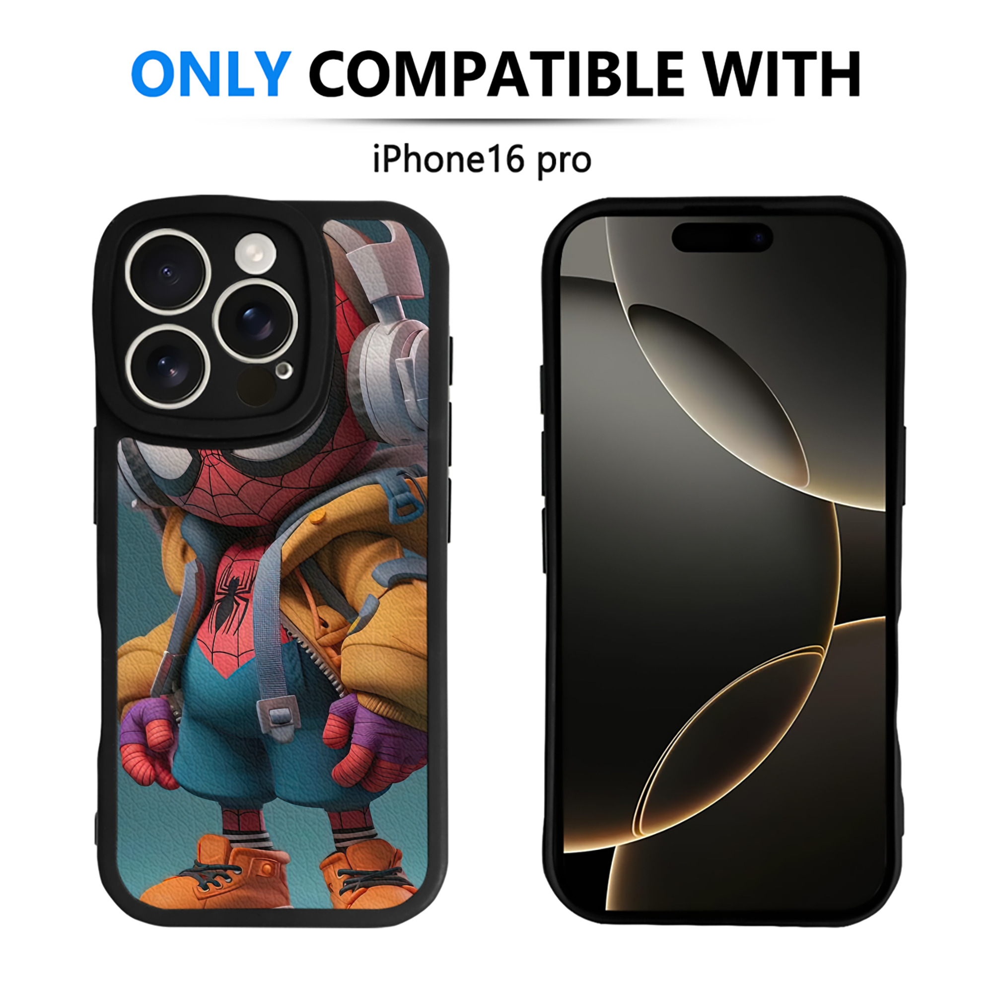 Spider Man スパイダーマン 【iPhone 16シリーズ対応】シリコンスマホケース（レザー調） 材質：シリコン